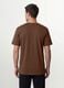 Brown regular-fit T-shirt in pure organic cotton jersey_3