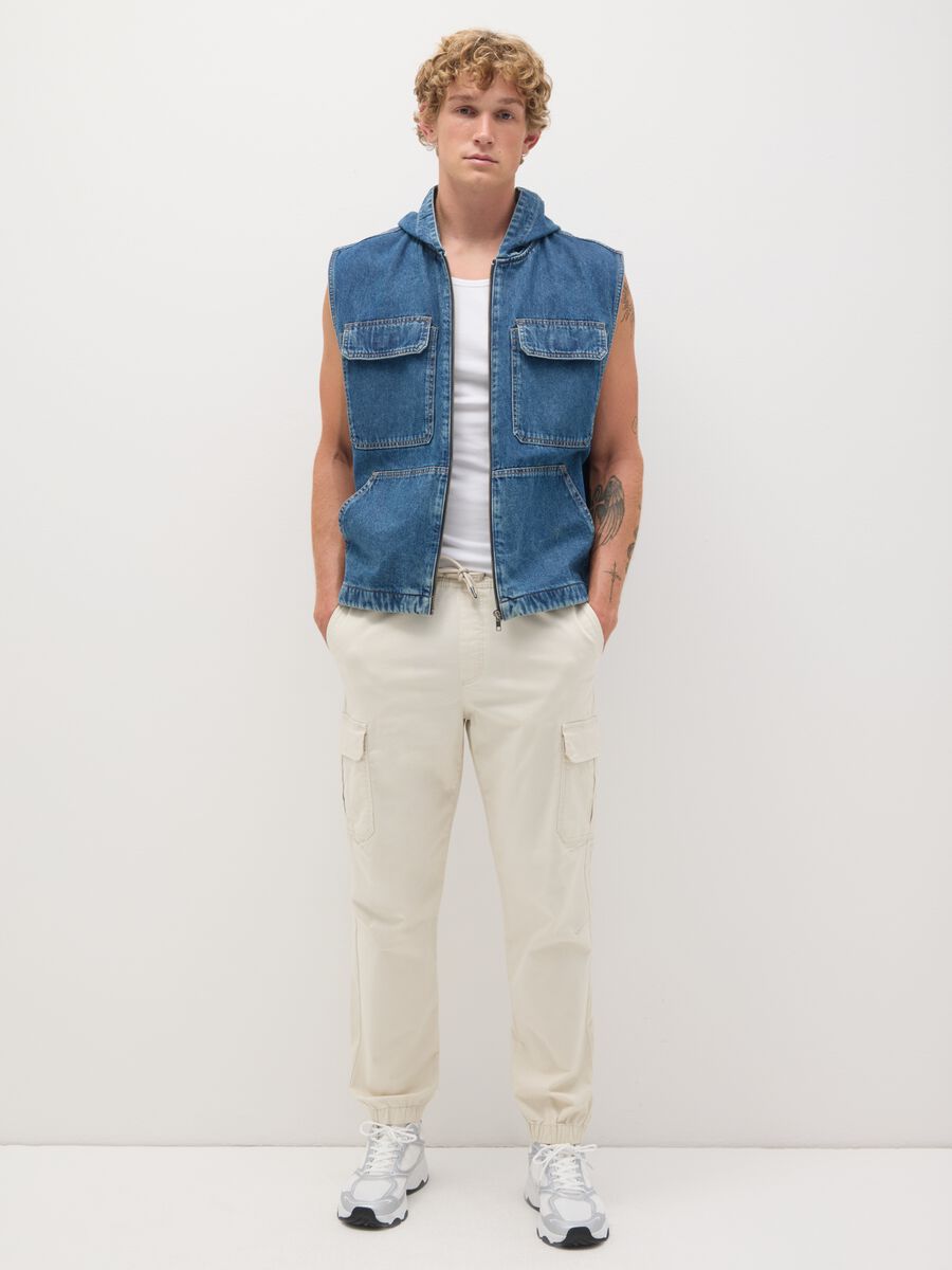 Beige B.Angel Cargo Trousers_0