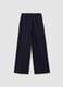 Jogger The Iconic Pants blu wide leg in viscosa elasticizzata_4