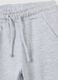 Grey regular fit pure cotton joggers for kids_2