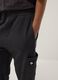 Jogger in puro cotone nero da ragazzo over fit_2
