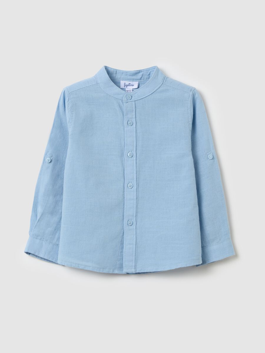 Shirt with band collar_0