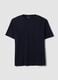 Blue pure cotton short-sleeve T-shirt, relaxed fit_0