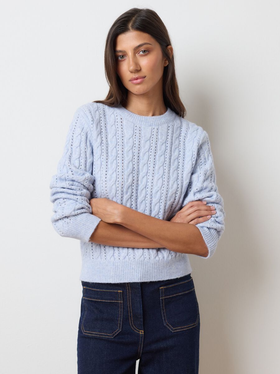 Blue regular fit sweater_1