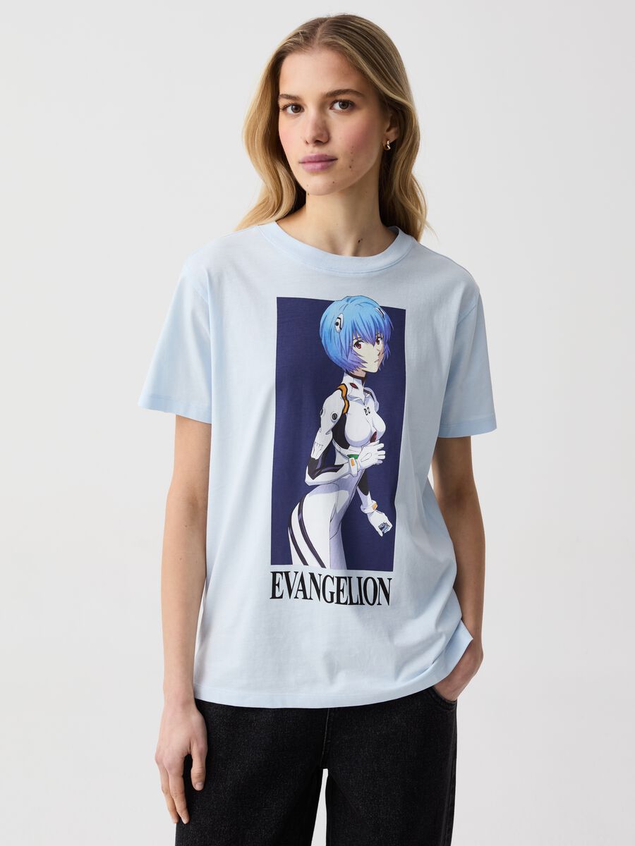 T-shirt stampa Evangelion Rei Ayanami_0