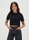 Girls' pure cotton black T-shirt_0