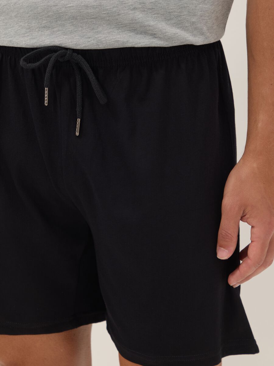Bipack di pantaloncini pigiama multicolor in cotone organico_3