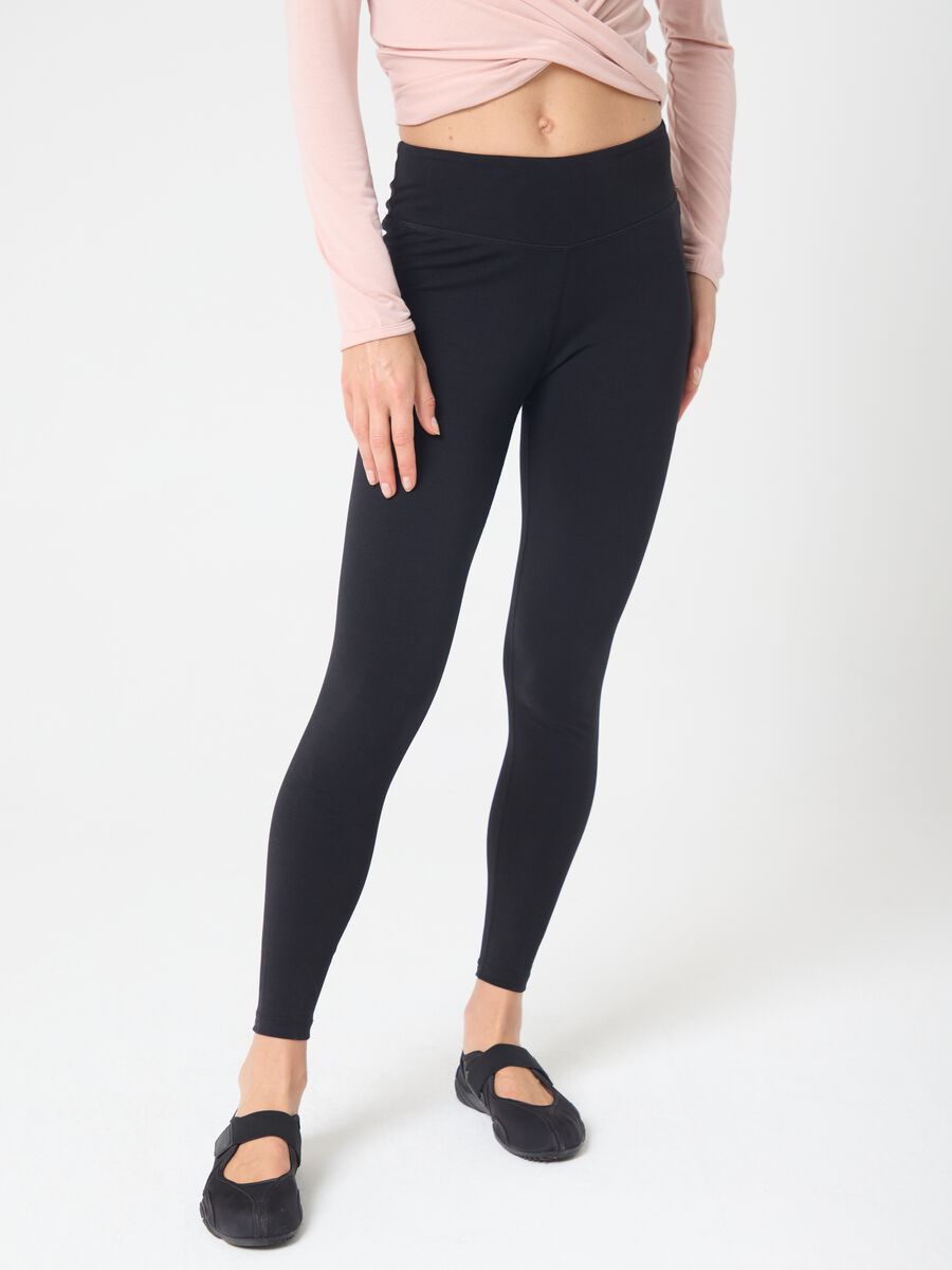 High-waisted stretch cotton blend leggings ALTAVIA STUDIO_1