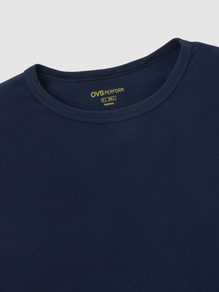 T-shirt a maniche lunghe blu regular fit_5