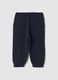 Blue pure cotton jogger trousers, regular fit_1