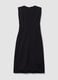 Black midi dress in stretch fabric, slim fit_5