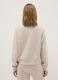 Beige regular fit modal blend sweatshirt with half zip_2