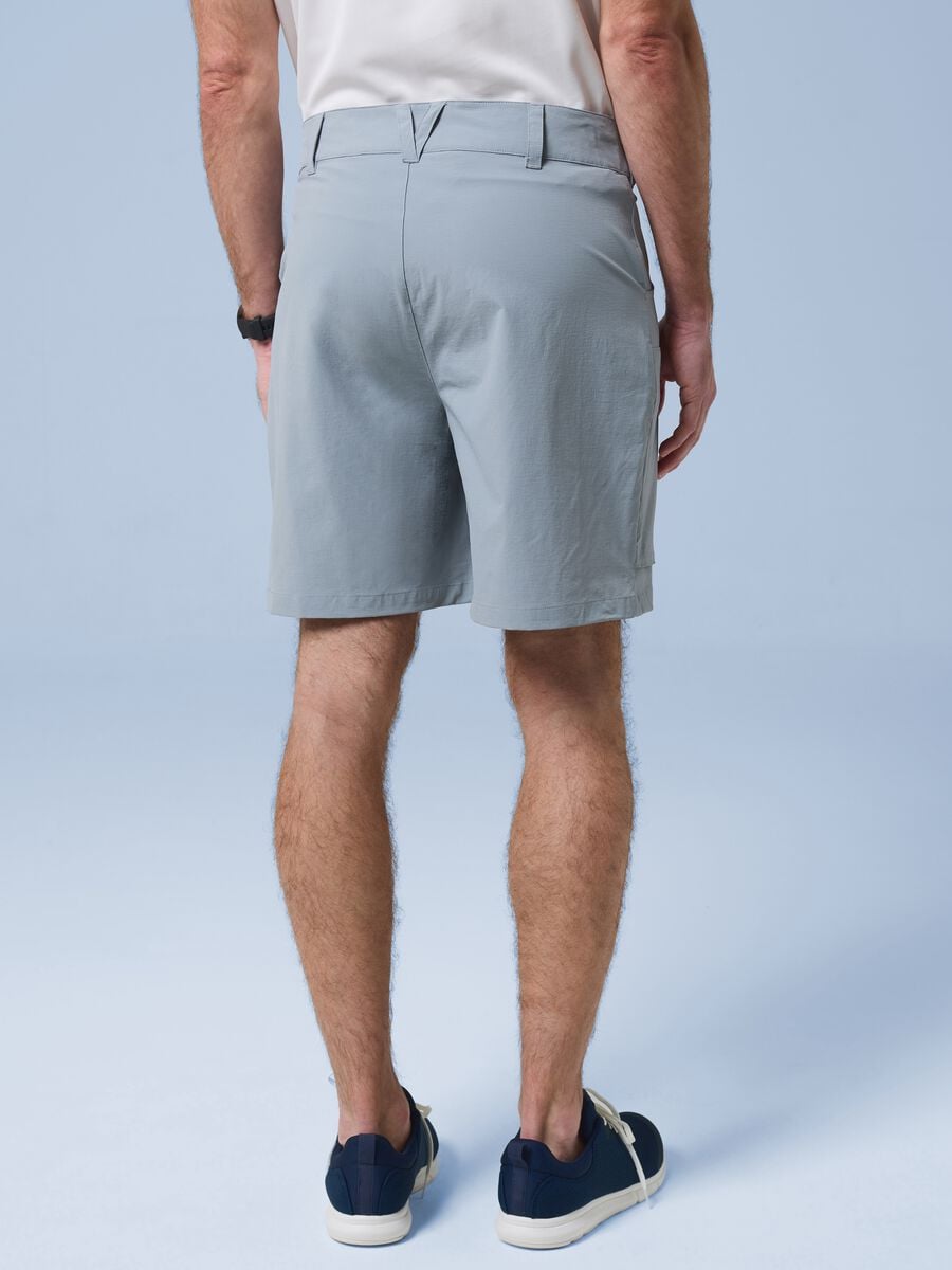 ALTAVIA SAILING grey cargo shorts in stretch fabric_3
