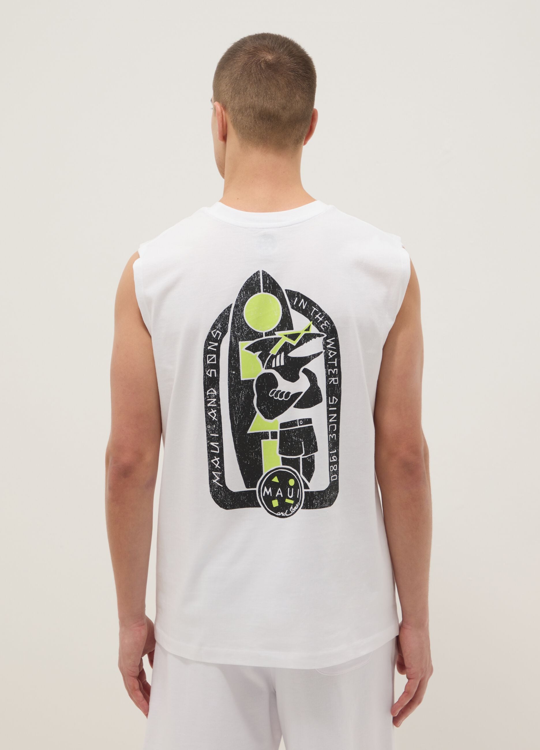 White pure cotton tank top