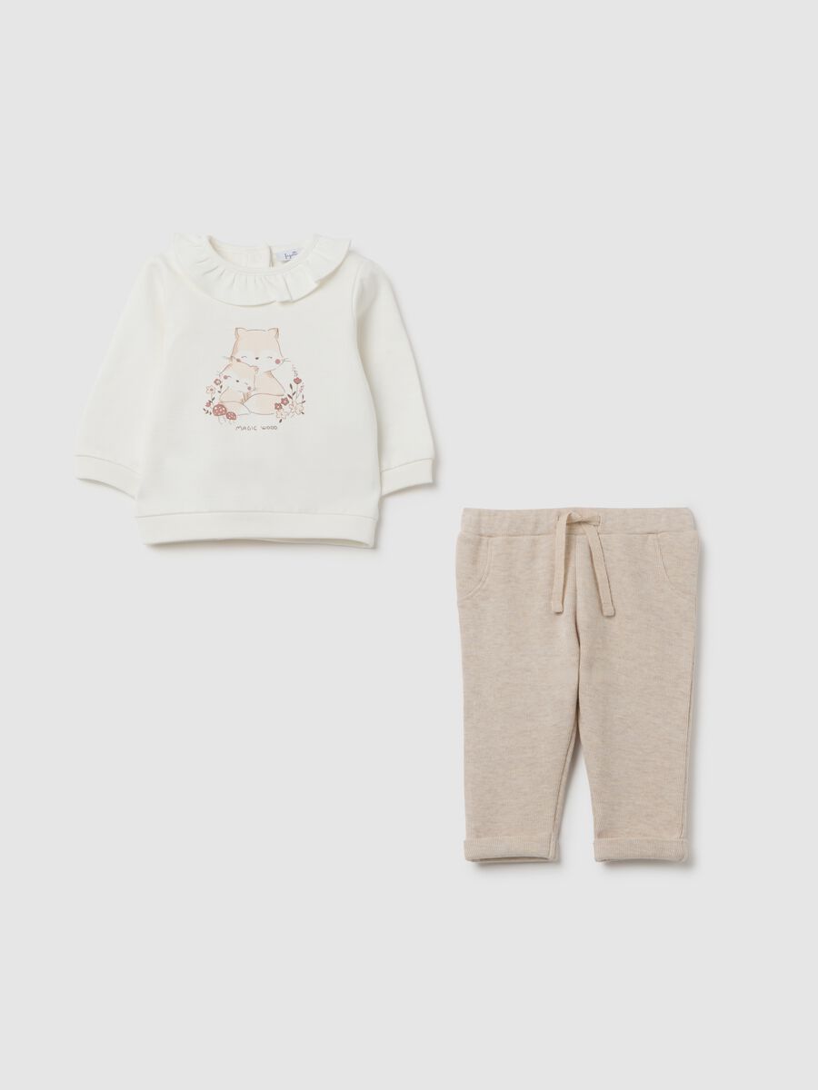 Set bianco per neonata in cotone_0