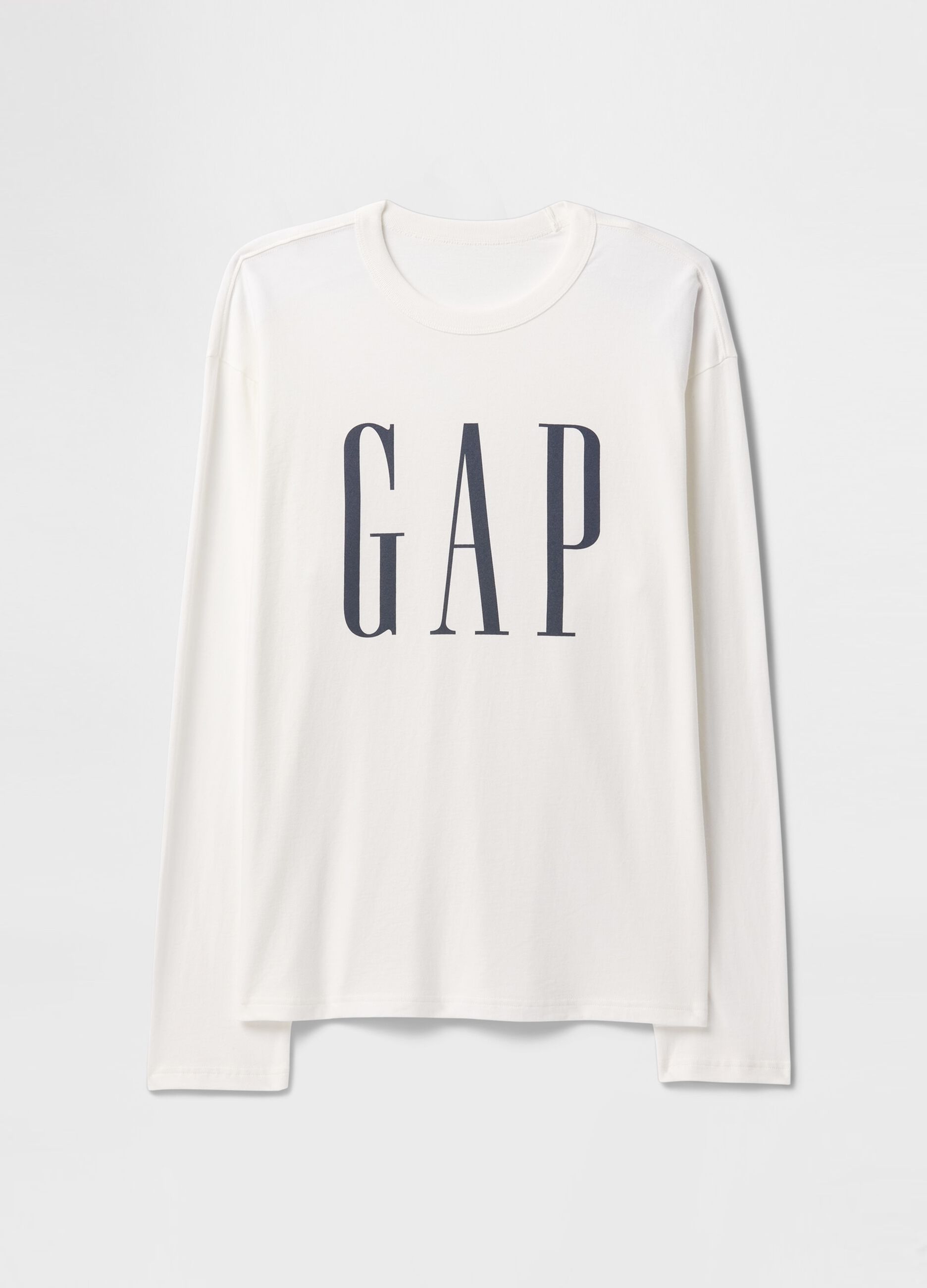 White long sleeve T-shirt with Gap logo