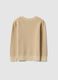 Child's regular fit beige crew neck pure cotton jumper_1