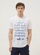 White pure cotton T-shirt with print, regular fit_0