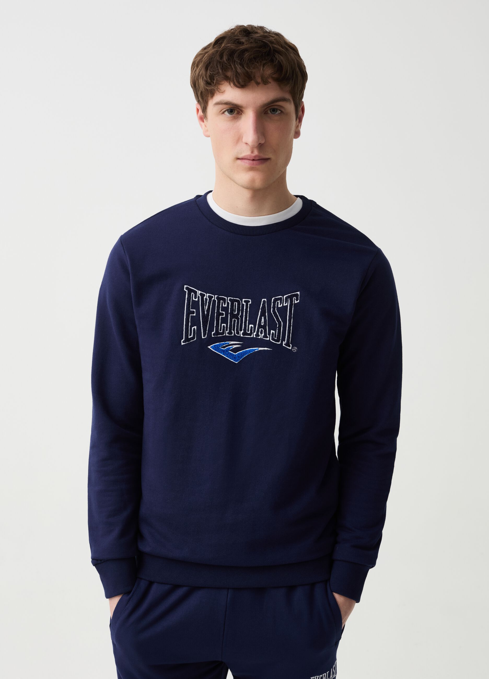 Ovs Felpa girocollo con ricamo logo boucle
