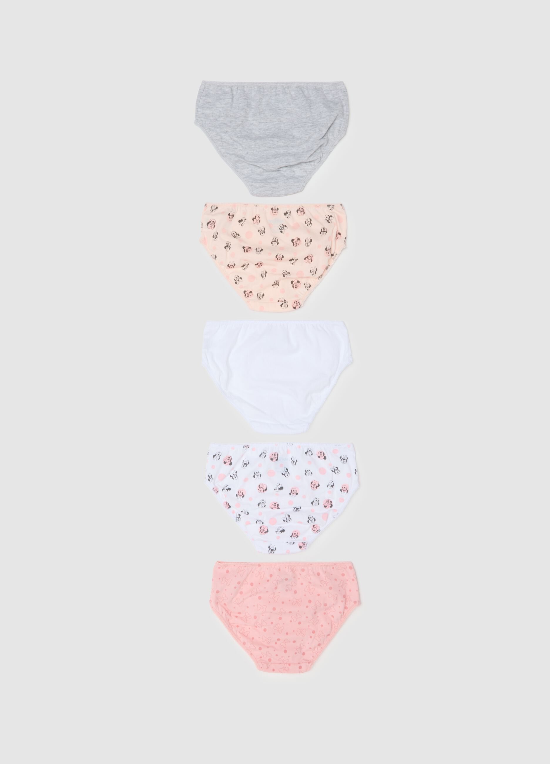 Girl's multicolour regular fit cotton briefs multipack set