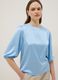 Blue long-sleeve regular fit top with teardrop closure_0