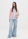 Pink regular fit cardigan with buttons_0