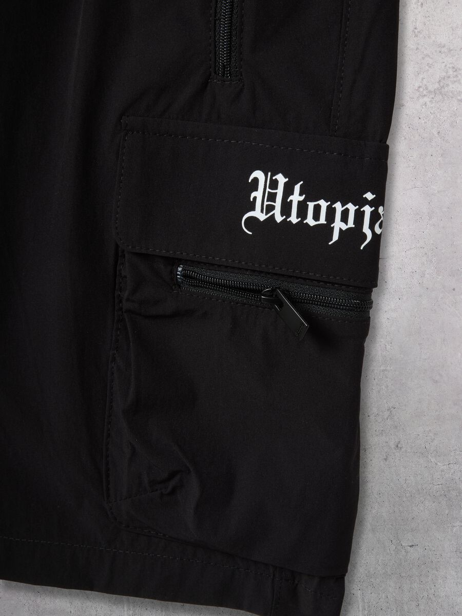 Technical Cargo Shorts Black_7