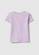 T-shirt in cotone elasticizzato viola da bambina regular fit con stampa_1