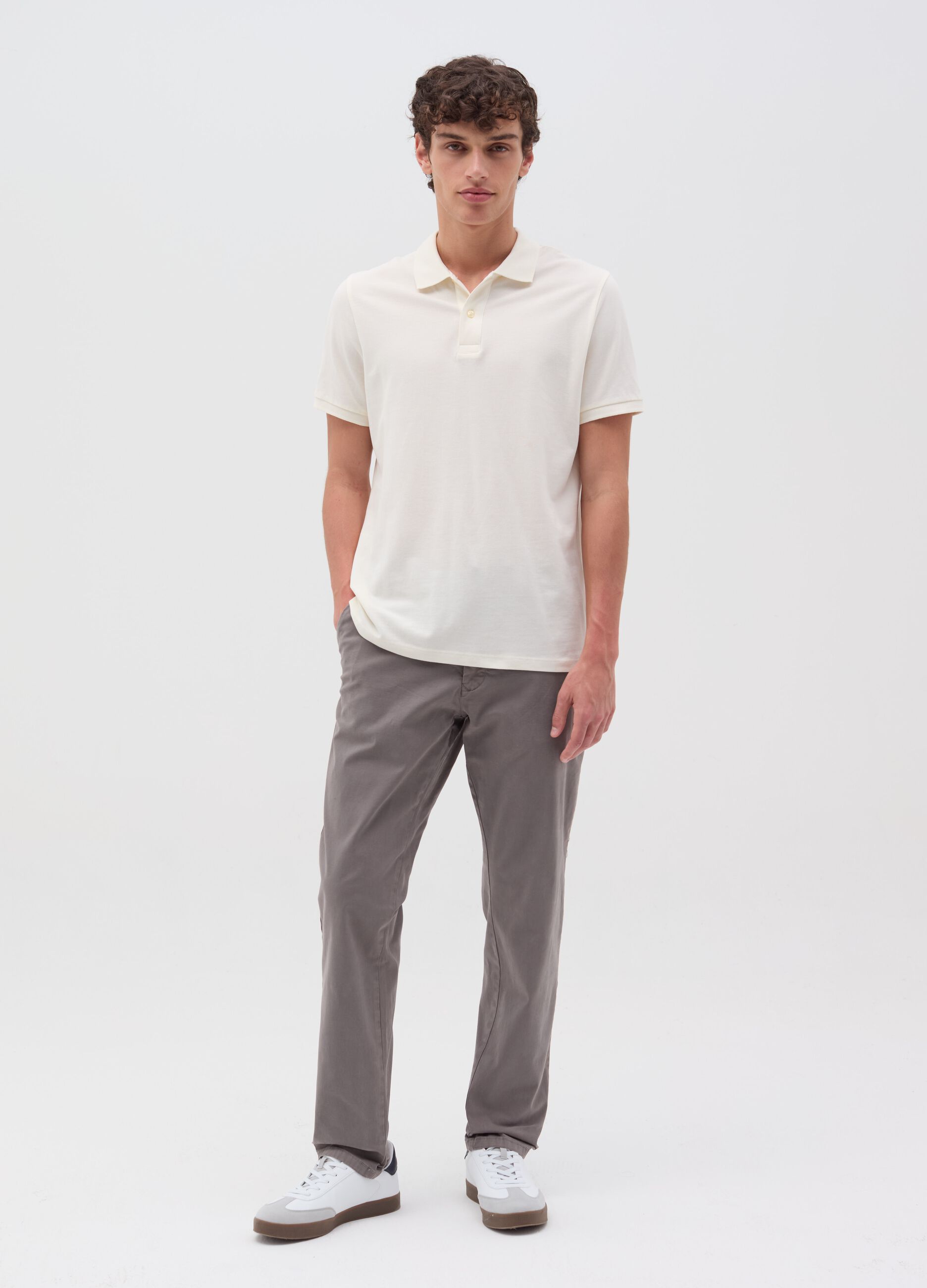 Pantalone chino slim fit in cotone stretch
