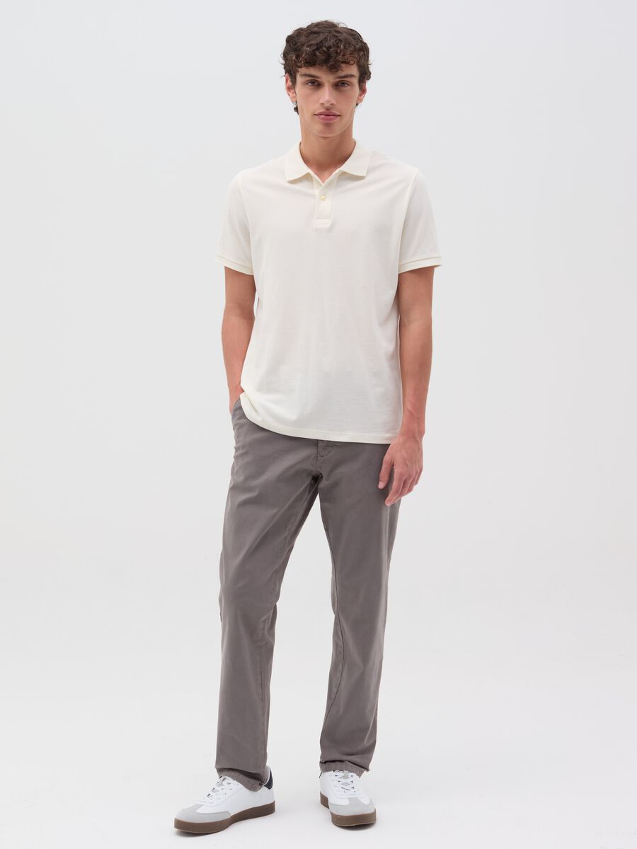 Slim-fit, stretch cotton chinos_0
