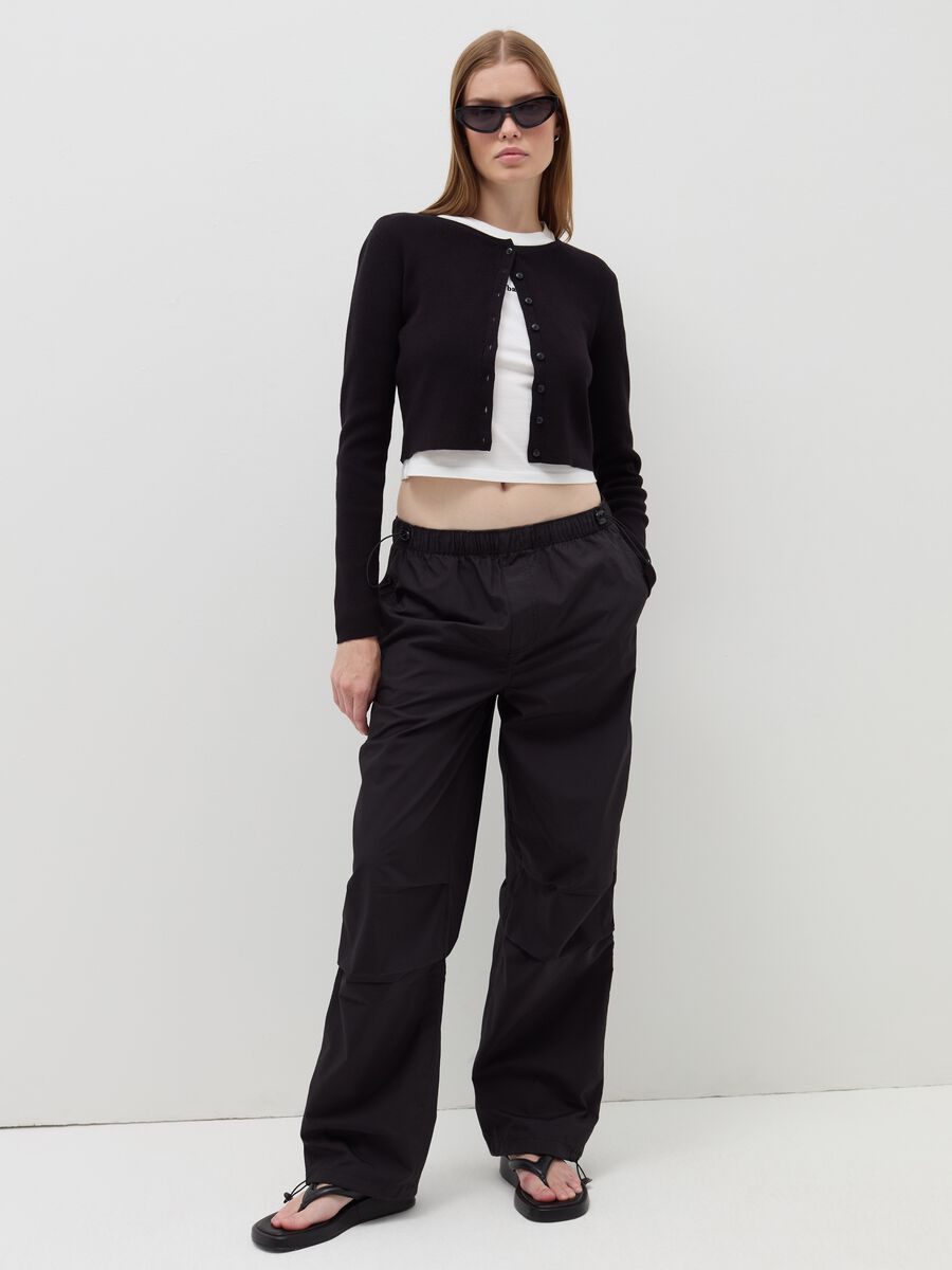 Ribbed crop cardigan_1