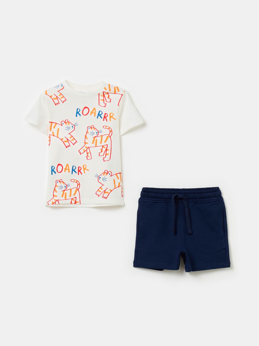 Cotton jogging set with print_0