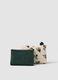 Set di due pochette bianche e verde con fantasia floreale_1