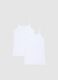 Girl's white tank tops bipack in pure cotton regular fit_1