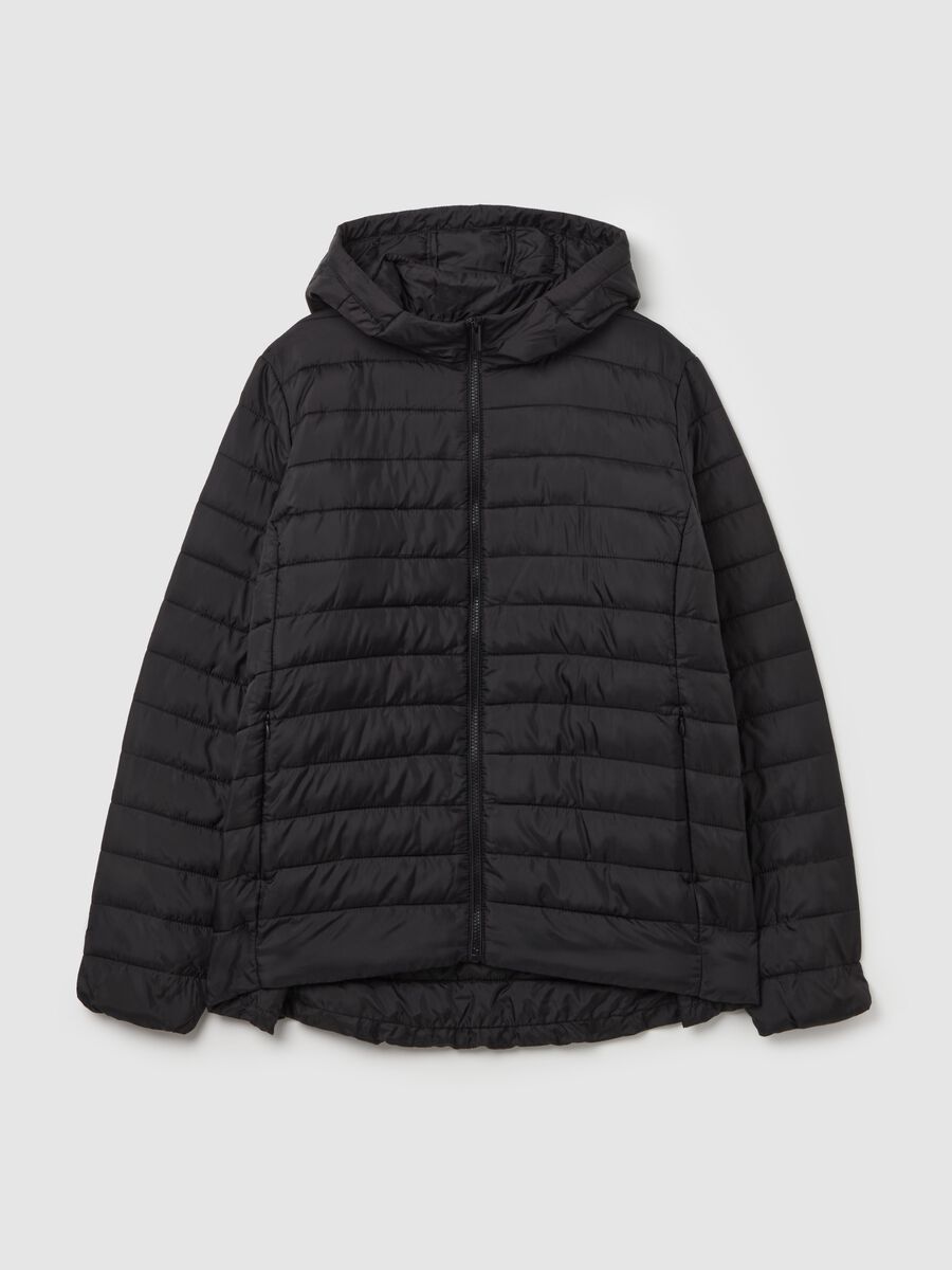 Curvy ultralight short puffer jacket with hood_4