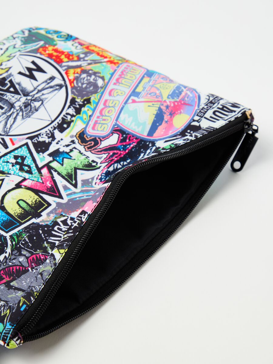 Clutch bag with graffiti-style print_2