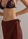Brown cotton-linen blend pareo_3