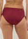 Red stretch bikini bottoms with ruched side detailing_2