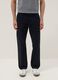 Blue regular-fit stretch cotton chino trousers_1
