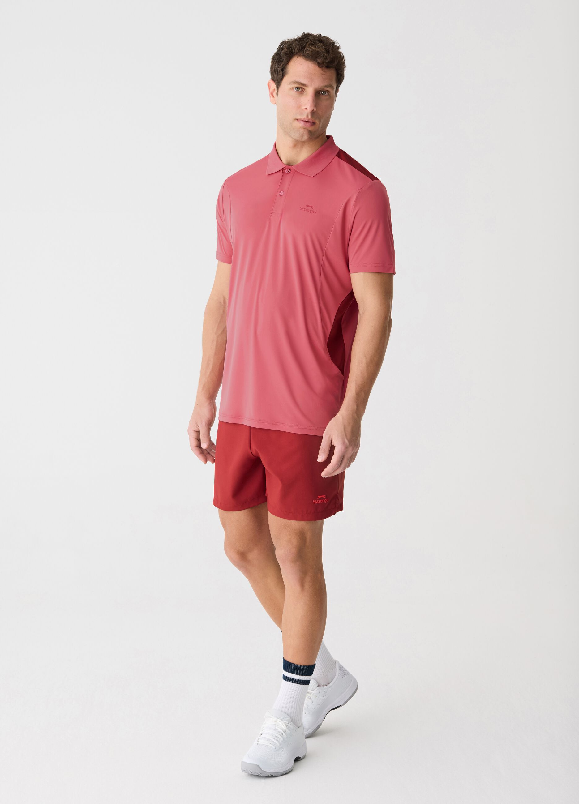 SLAZENGER polo shirt in technical fabric