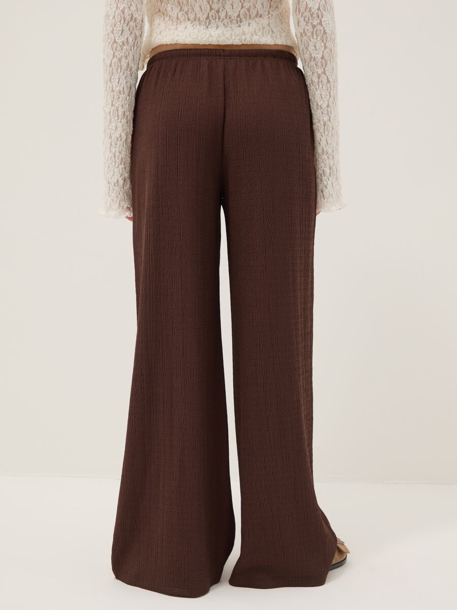 Pantaloni jogger marroni wide leg_2