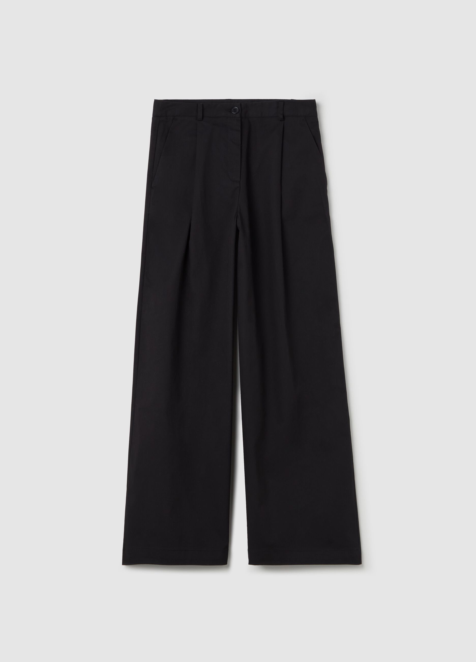 Pantalone a gamba larga con pinces