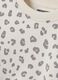 White crew-neck sweatshirt in pure cotton with animal print_3