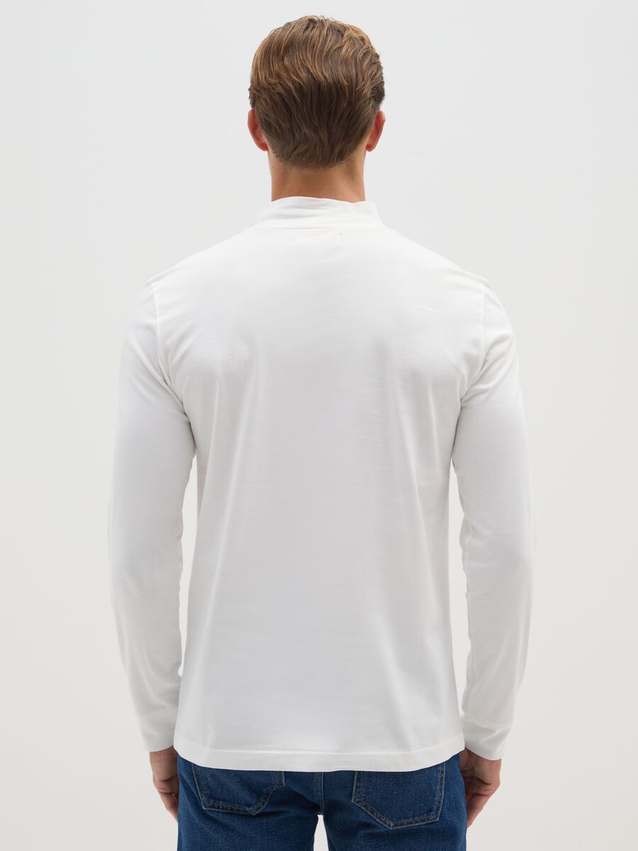 Maglia bianca in puro cotone italiano regular fit_2