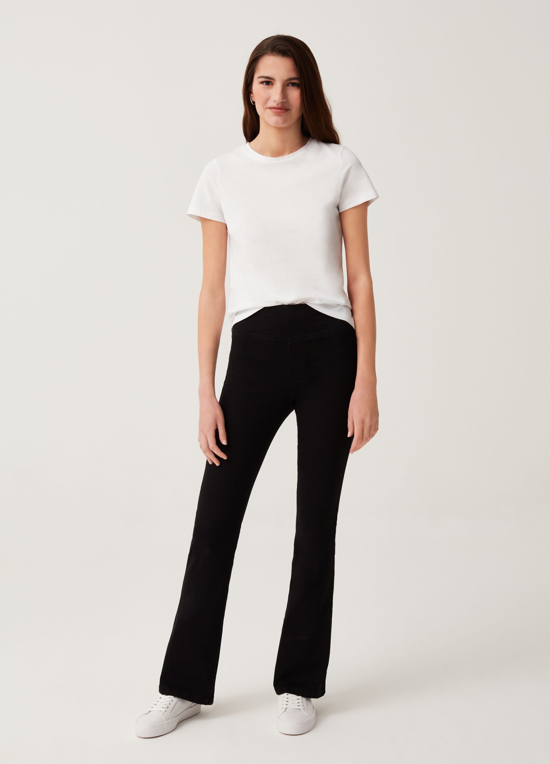 Ovs Jeggings flare fit a vita alta