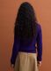 Purple pure cotton cable-knit crew-neck jumper_3