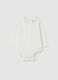 Newborn Bodysuit in Pure White Cotton_0