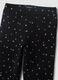 Black flared stretch-cotton star-print trousers for girls_2