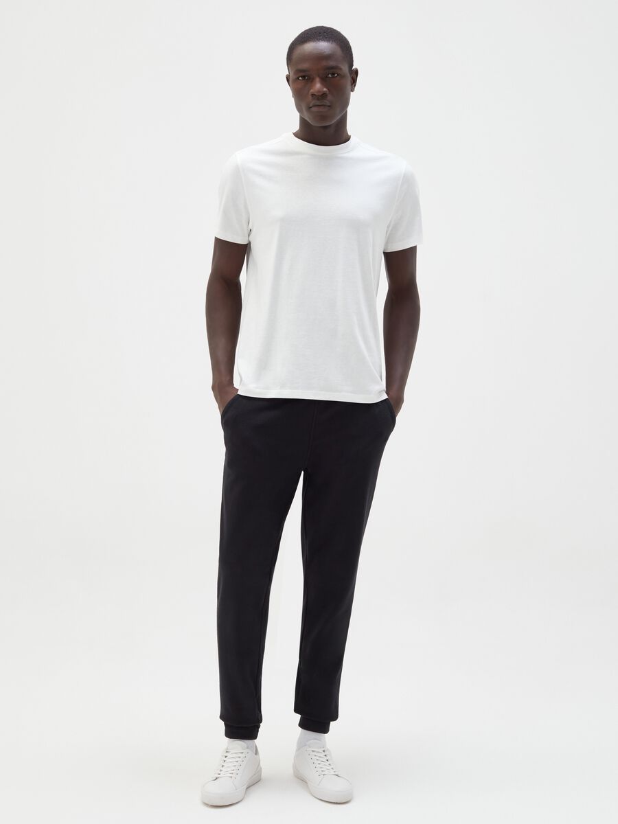 Fleece joggers with drawstring_1