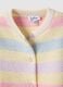 Girls' regular fit multicolour striped pure cotton cardigan_2